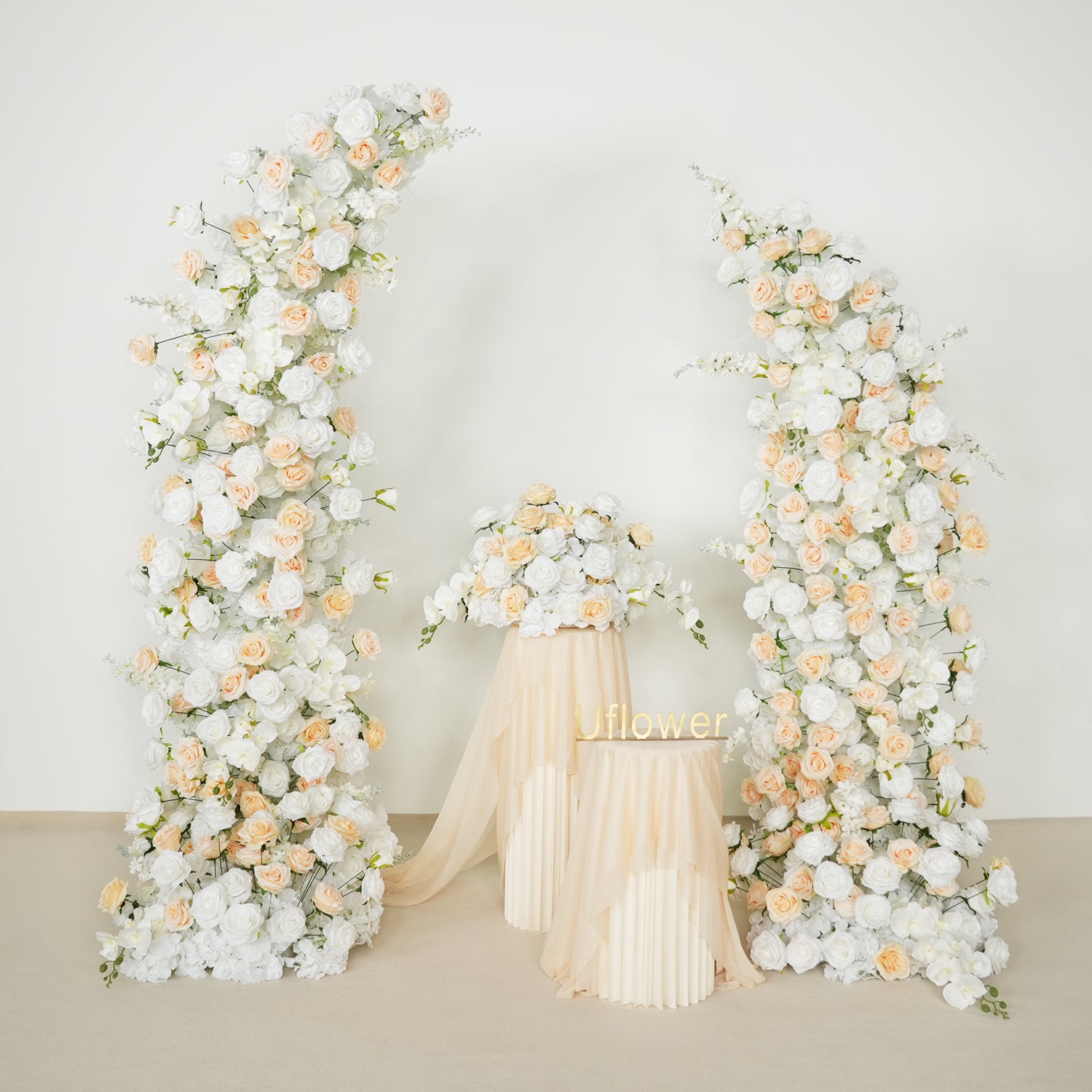 Champagne Crocus Wedding Event Floral Arch Main picture